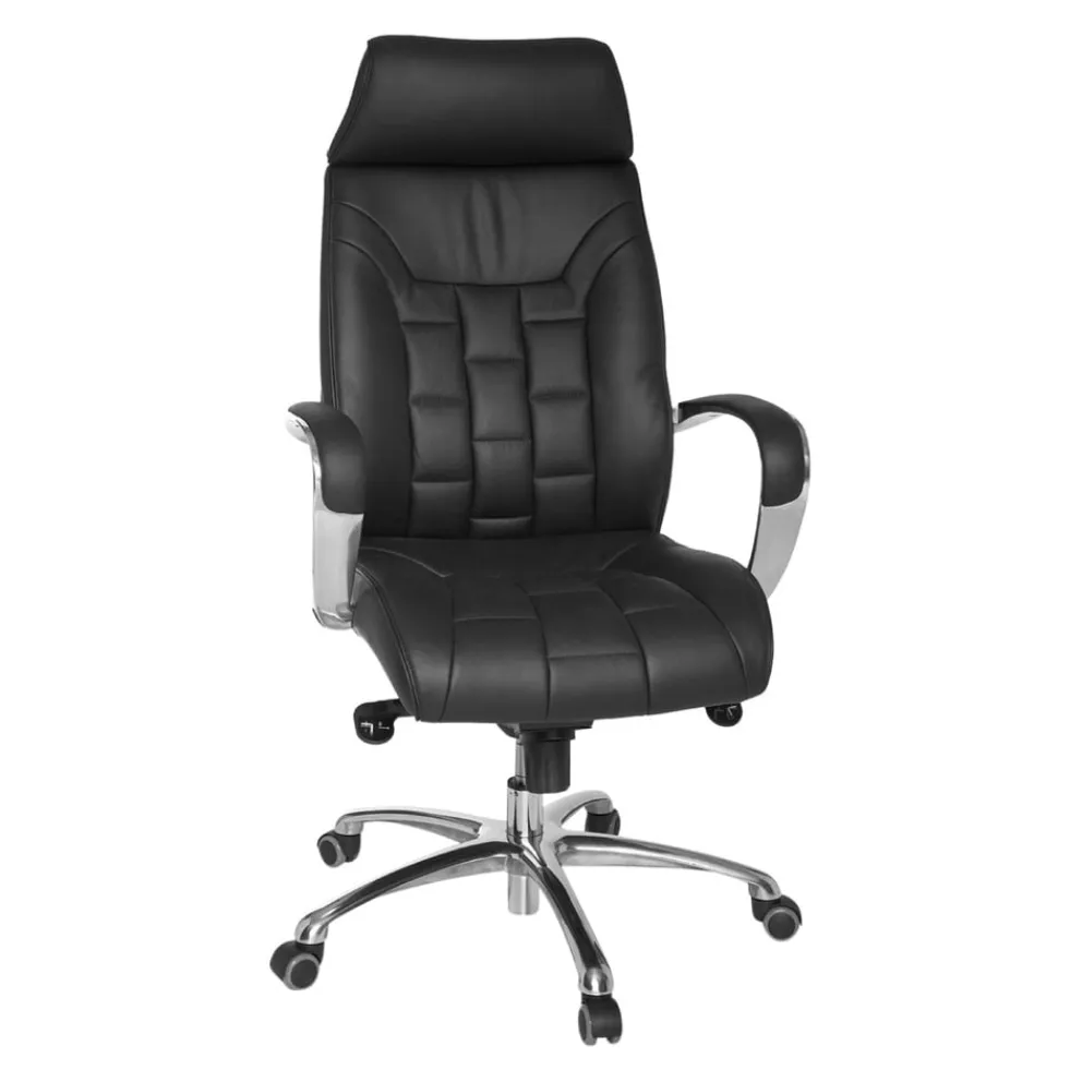 MID.YOU Bürostuhl Leder schwarz Clearance