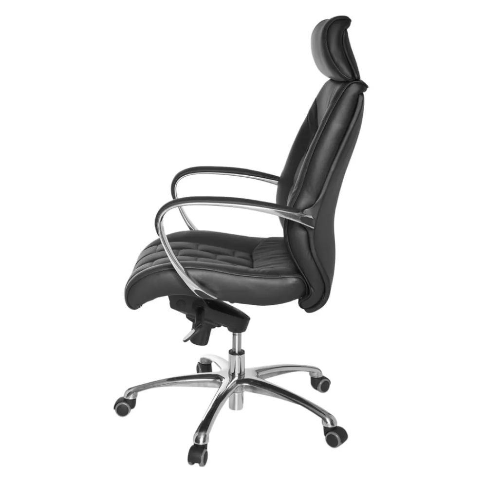 MID.YOU Bürostuhl Leder schwarz Clearance
