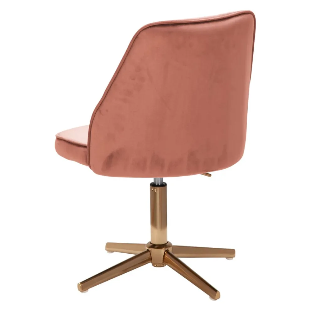 MID.YOU Bürostuhl Samt gold, rosa Outlet