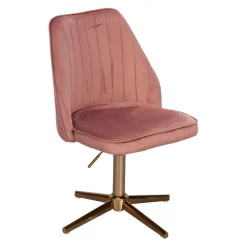 MID.YOU Bürostuhl Samt gold, rosa Outlet