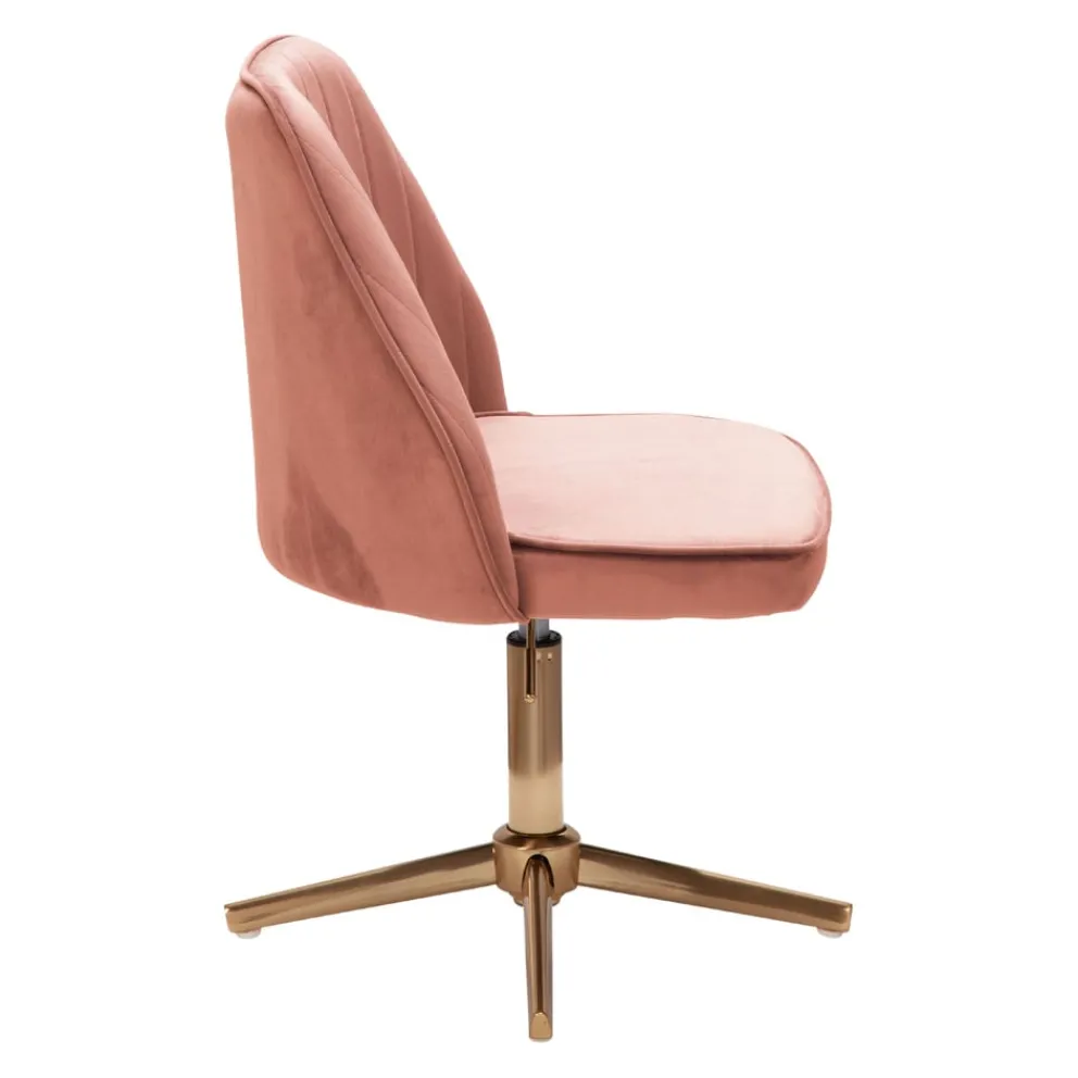 MID.YOU Bürostuhl Samt gold, rosa Outlet