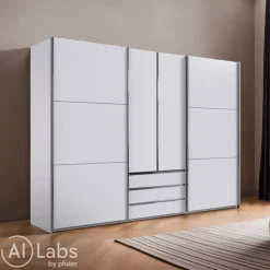 MID.YOU Dreh-/Schiebetürenschrank Magic-201 weiss Best