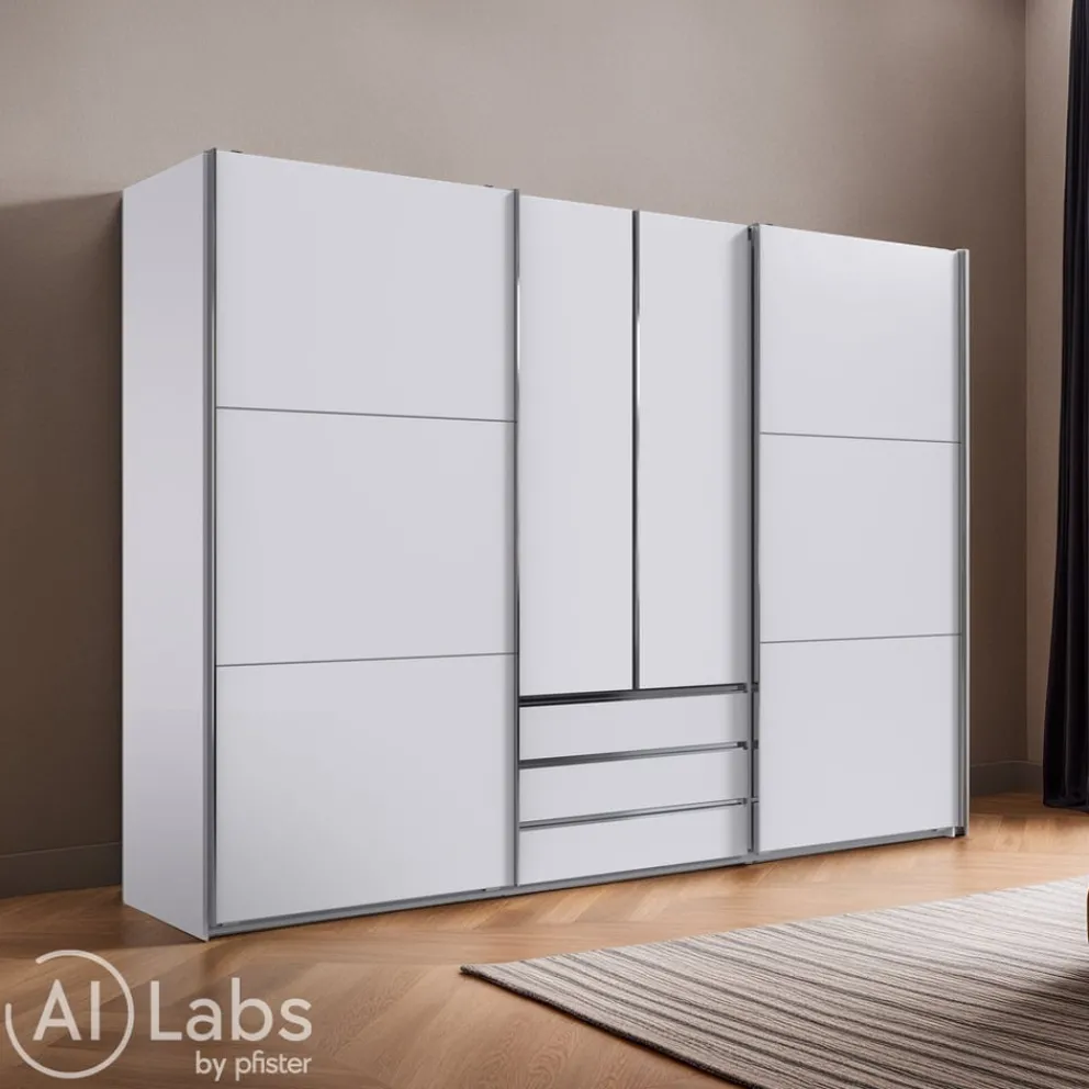 MID.YOU Dreh-/Schiebetürenschrank Magic-201 weiss Best
