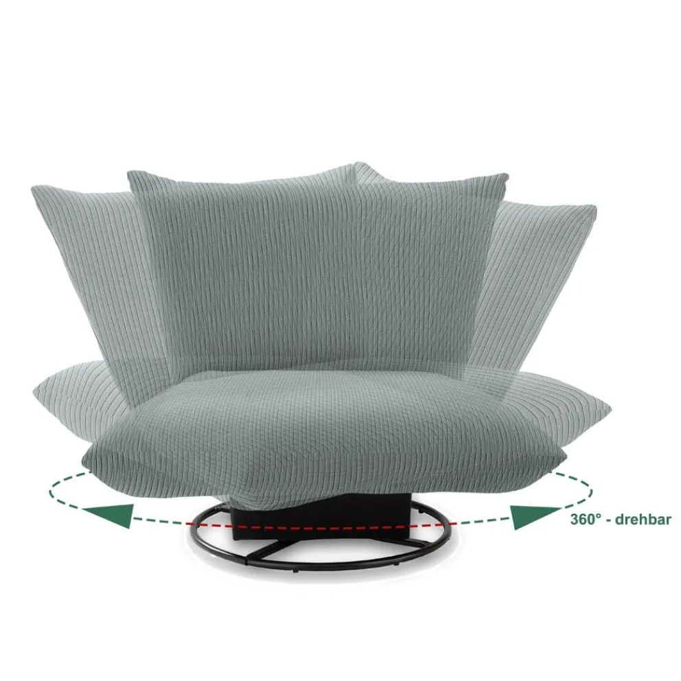 Livetastic Drehsessel Cremona aqua Hot