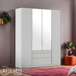 Xora Drehtürenschrank Alabama-201 seidengrau Sale