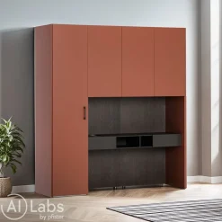 Novamobili Drehtürenschrank Alfa 306 BRUNITO, 360 COTTO, N06 ROVERE GRIGIO Hot