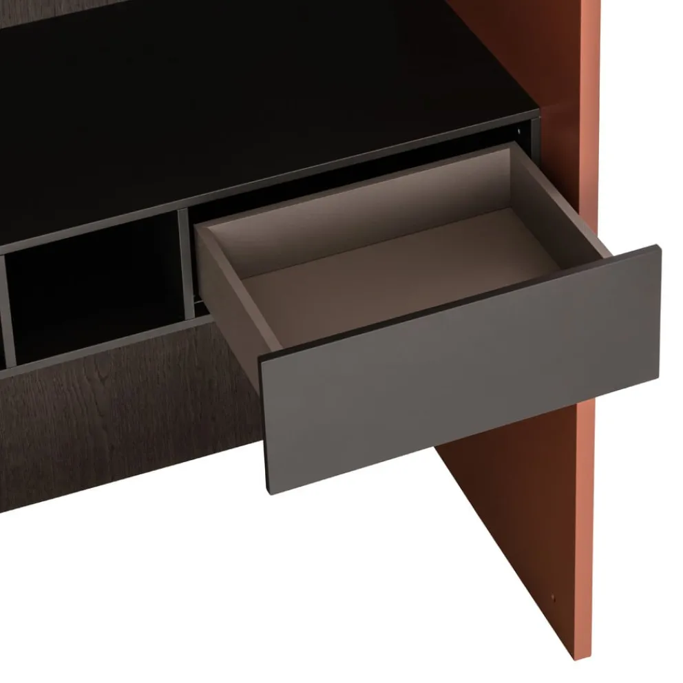 Novamobili Drehtürenschrank Alfa 306 BRUNITO, 360 COTTO, N06 ROVERE GRIGIO Hot