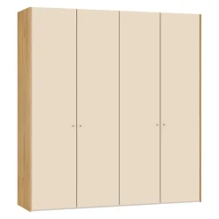 BYYU Drehtürenschrank Atlantis Cozy White, Wildeiche bianco Hot