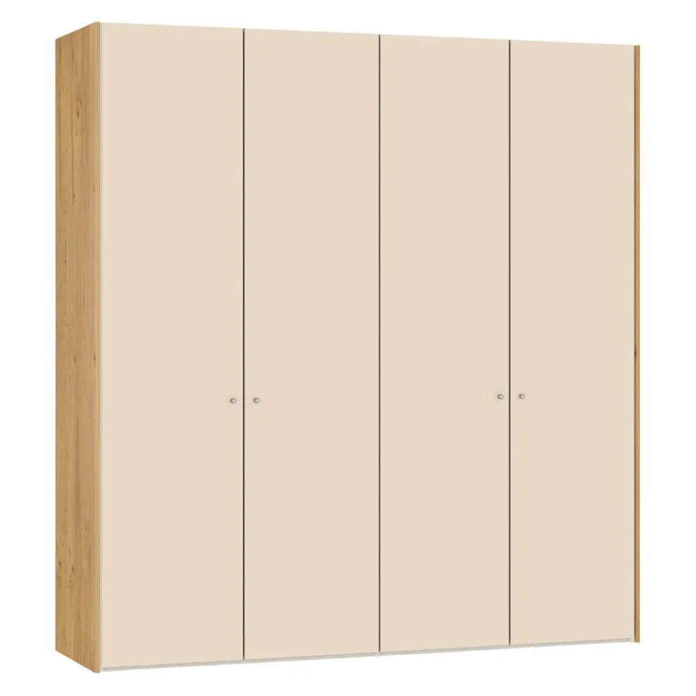 BYYU Drehtürenschrank Atlantis Cozy White, Wildeiche bianco Hot