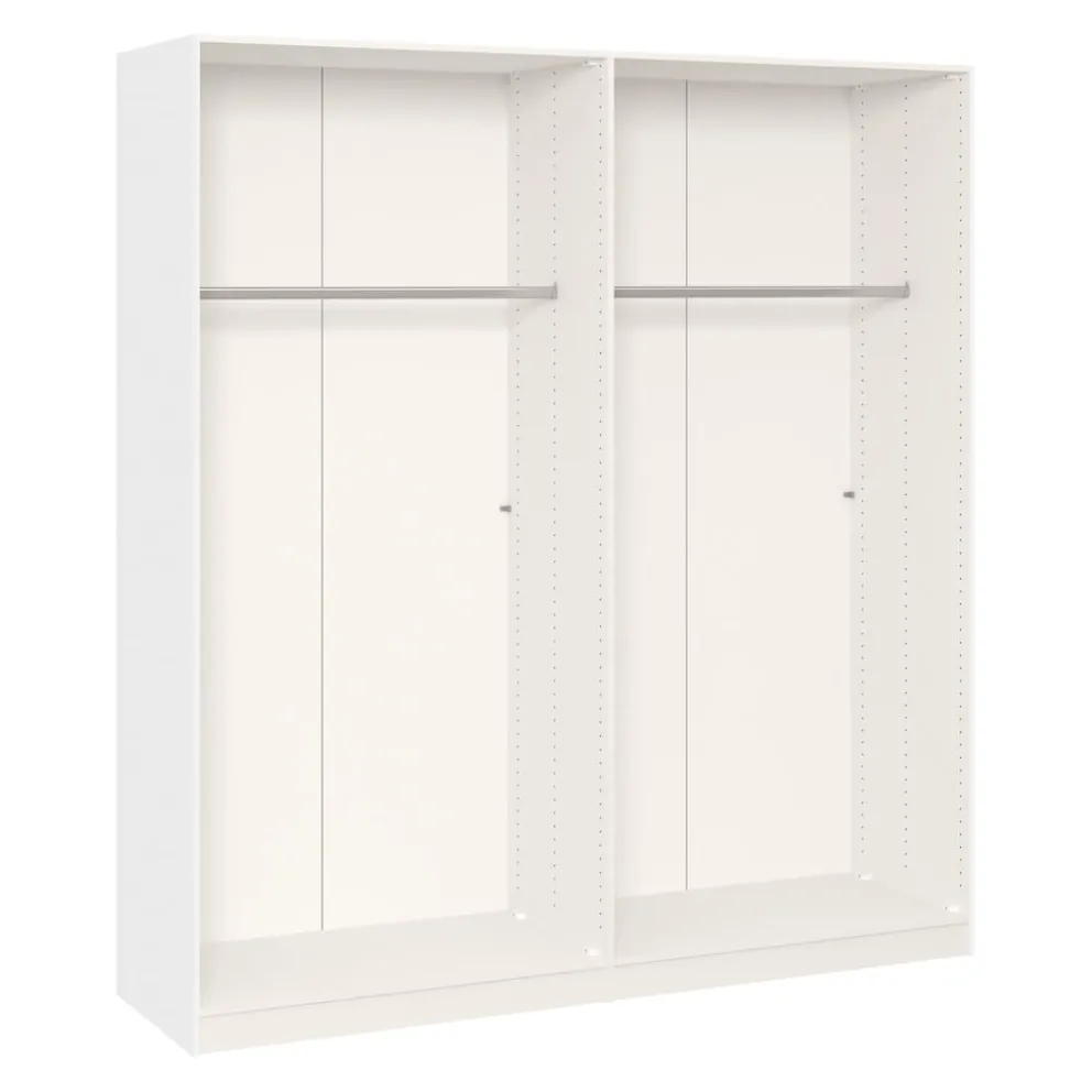 BYYU Drehtürenschrank Atlantis Cozy White, Wildeiche bianco Hot