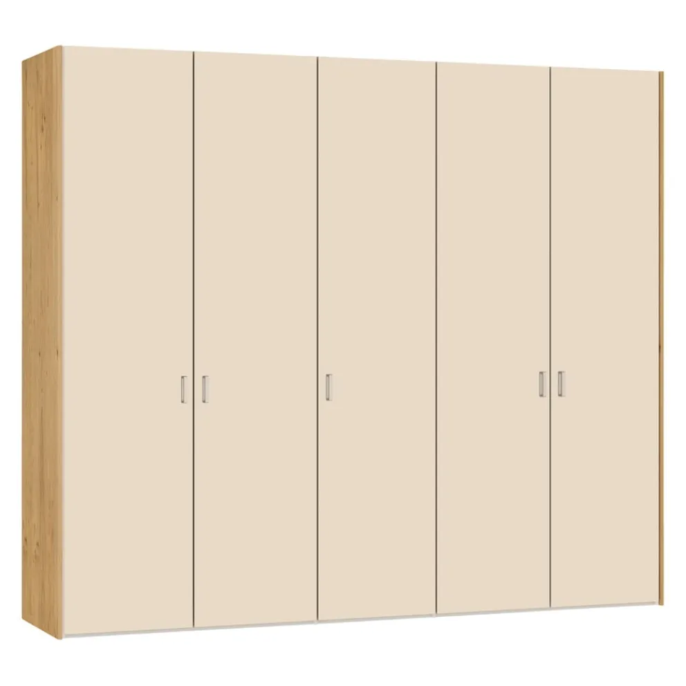 BYYU Drehtürenschrank Atlantis Cozy White, Wildeiche bianco Hot