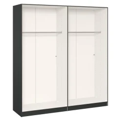 BYYU Drehtürenschrank Atlantis Novaschwarz Hot