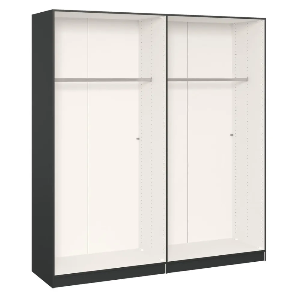 BYYU Drehtürenschrank Atlantis Novaschwarz New