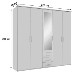 MID.YOU Drehtürenschrank Ben-201 weiss Sale