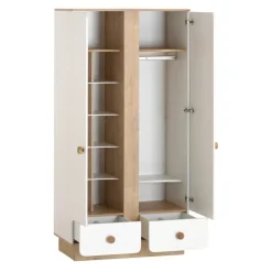 Cilek Drehtürenschrank Cara eiche, weiss New