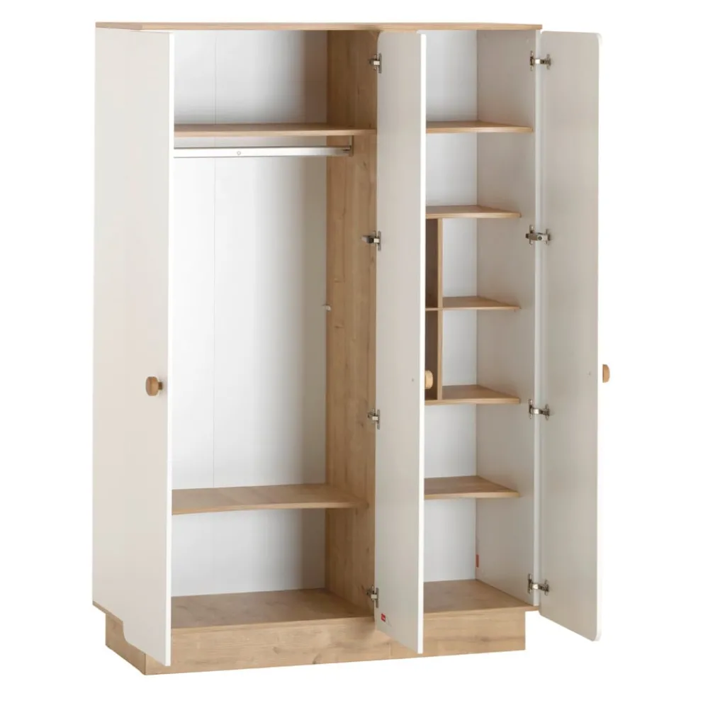 Cilek Drehtürenschrank Cara eiche, weiss