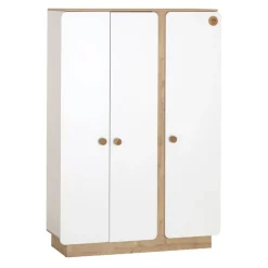 Cilek Drehtürenschrank Cara eiche, weiss