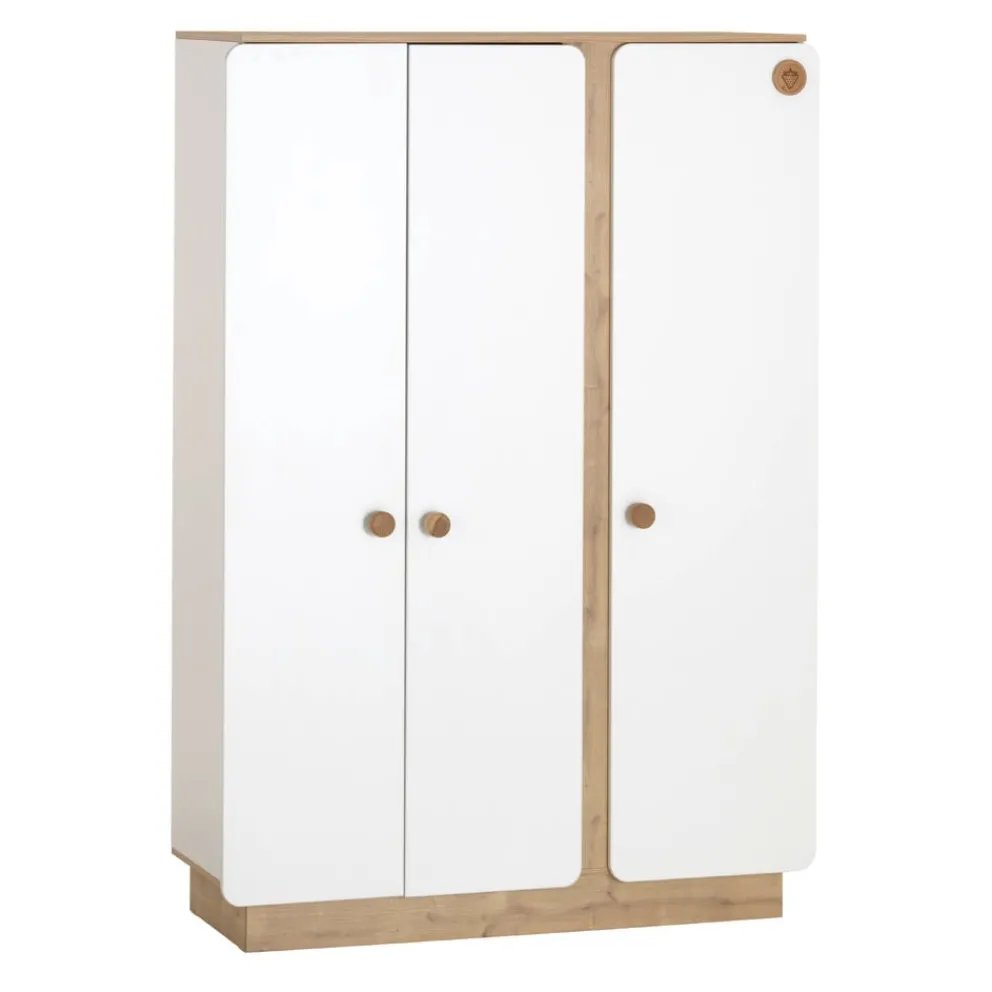 Cilek Drehtürenschrank Cara eiche, weiss