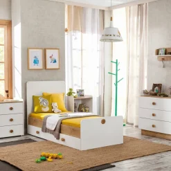 Cilek Drehtürenschrank Cara eiche, weiss