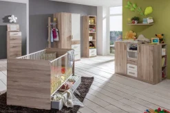 MID.YOU Drehtürenschrank Cariba-3767 eichefarbig, weiss New