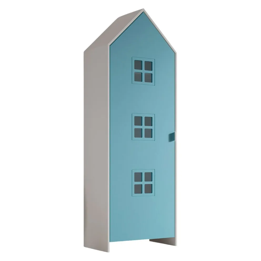 JAXX Drehtürenschrank Casami hellblau, weiss Discount