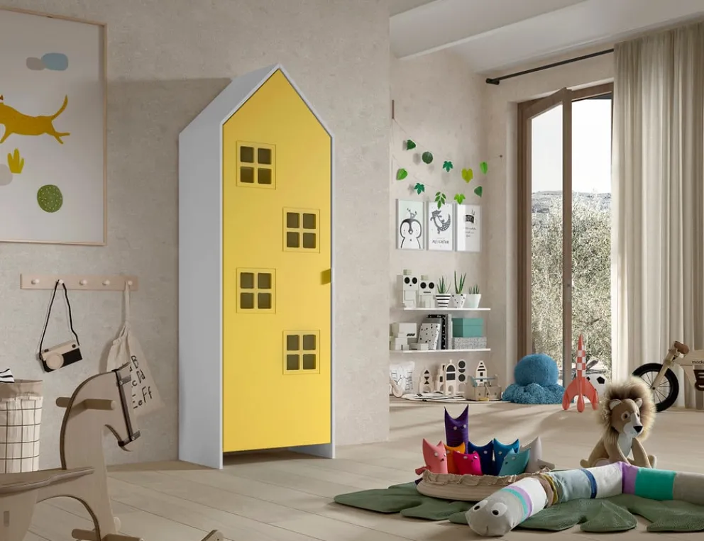 JAXX Drehtürenschrank Casami gelb, weiss Sale