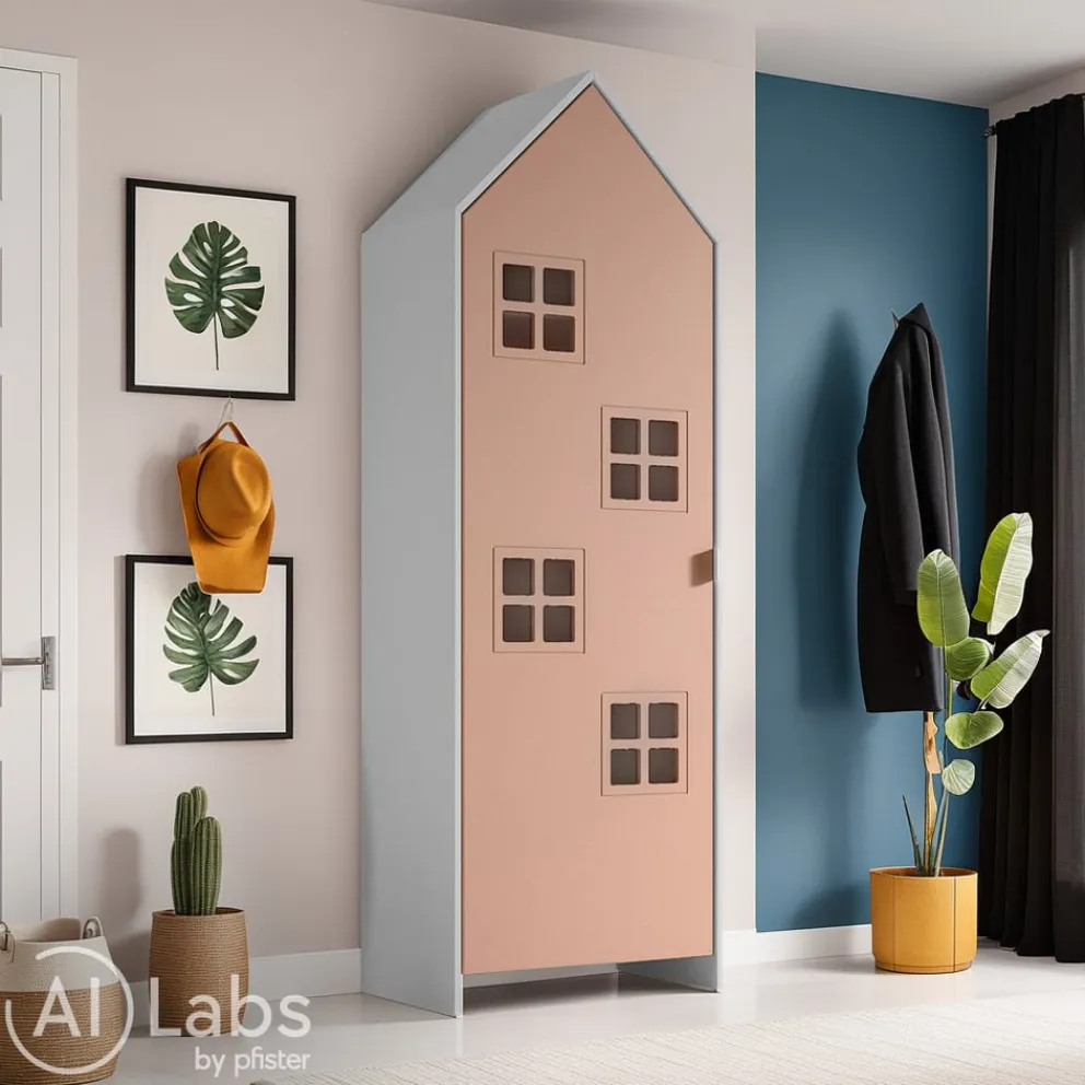 JAXX Drehtürenschrank Casami altrosa, weiss Outlet