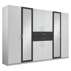 MID.YOU Drehtürenschrank Diver graphitschwarz, weiss Discount