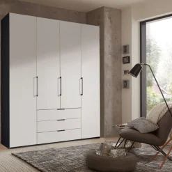 Dieter Knoll Drehtürenschrank Glasgow Mattglas Kieselgrau, anthrazit Sale