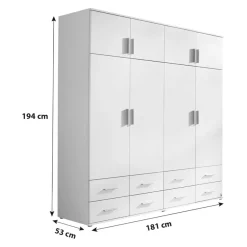 Xora Drehtürenschrank Kemi weiss