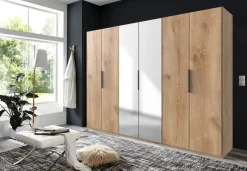 MID.YOU Drehtürenschrank Level36 eichefarbig