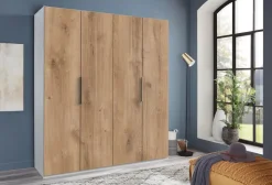 MID.YOU Drehtürenschrank Level36 eichefarbig, weiss
