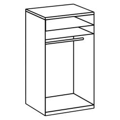MID.YOU Drehtürenschrank Level36 eichefarbig New