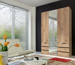 MID.YOU Drehtürenschrank Level36 eichefarbig Discount