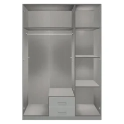 MID.YOU Drehtürenschrank Liverpool-201 anthrazit, eichefarbig