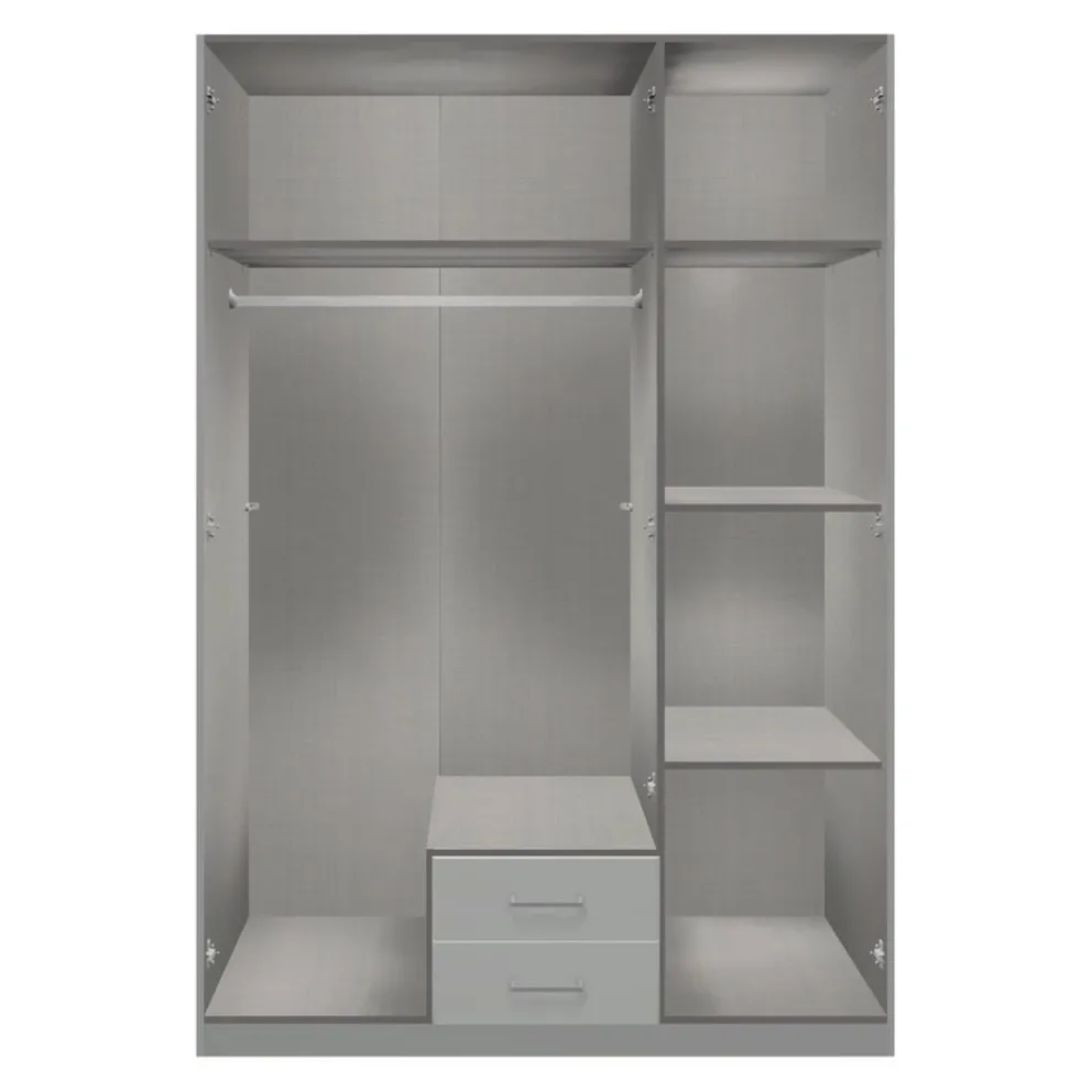 MID.YOU Drehtürenschrank Liverpool-201 anthrazit, eichefarbig