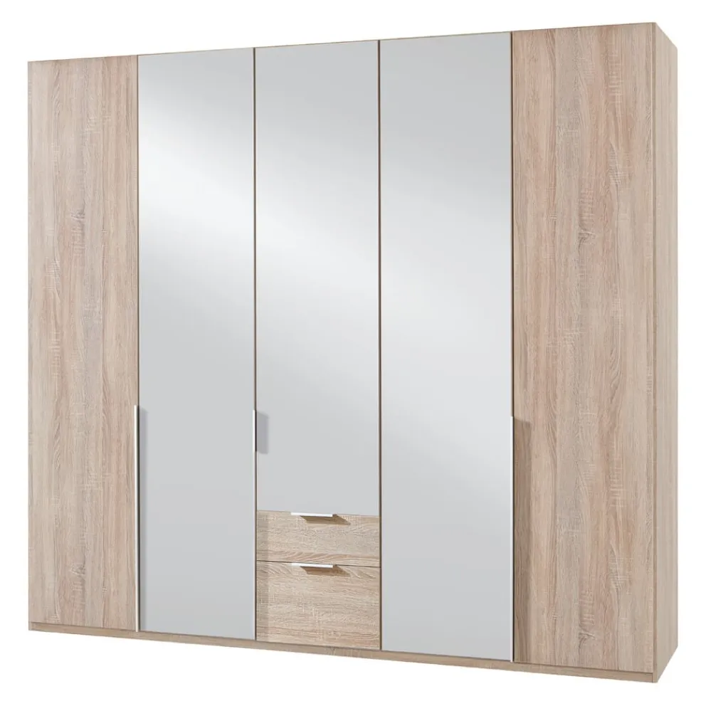 MID.YOU Drehtürenschrank NYC P19 Eiche sägerau, Spiegel