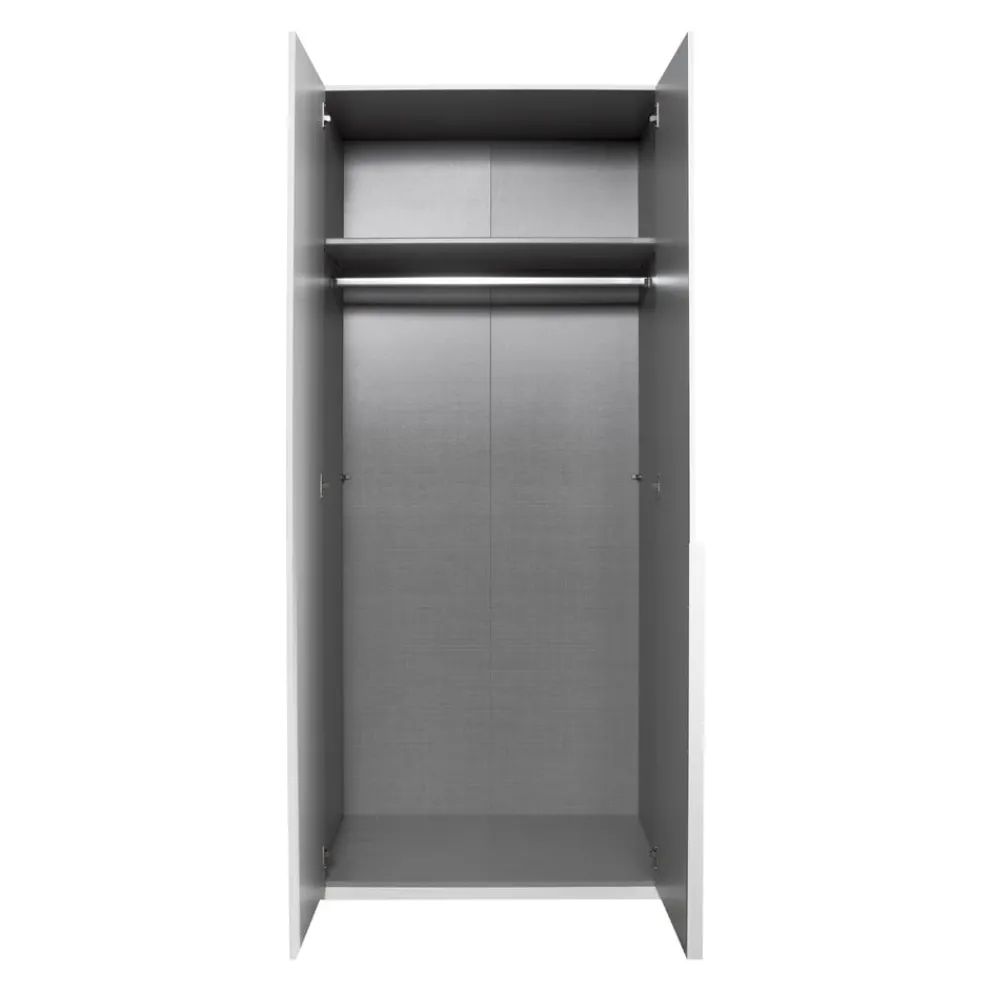 MID.YOU Drehtürenschrank NYC P08 Weissglas, P28 Plankeneiche Best