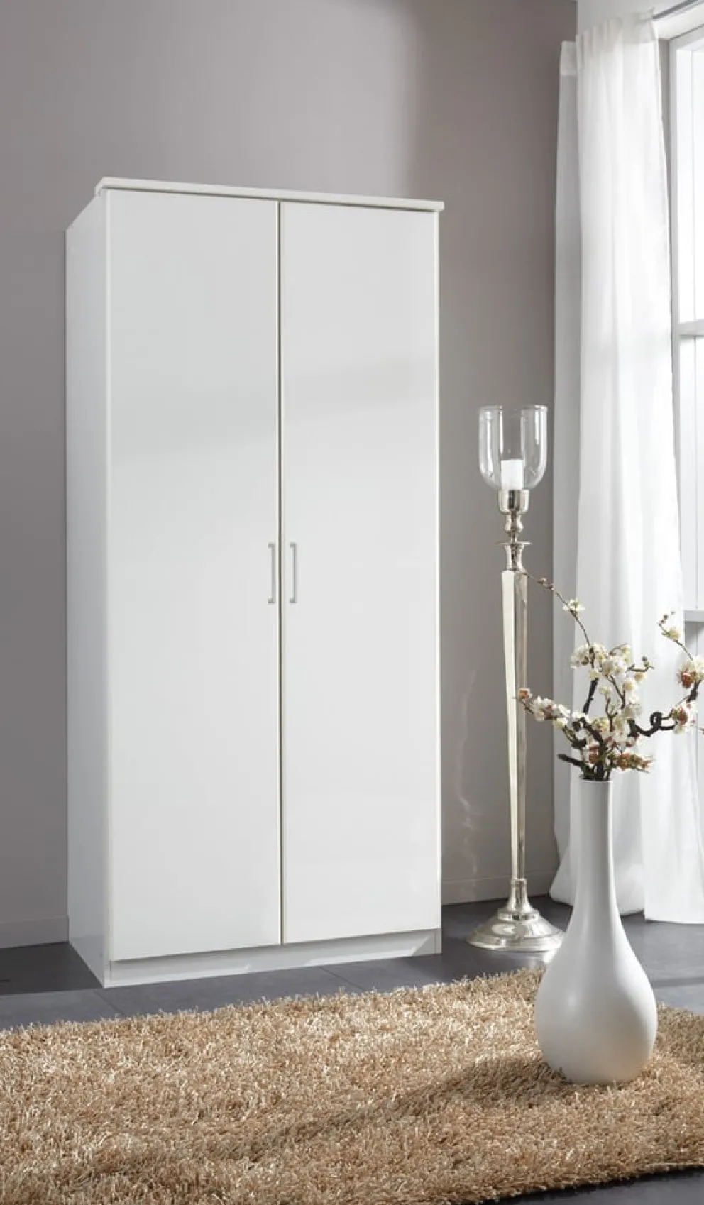 MID.YOU Drehtürenschrank Osaka-201 weiss Discount
