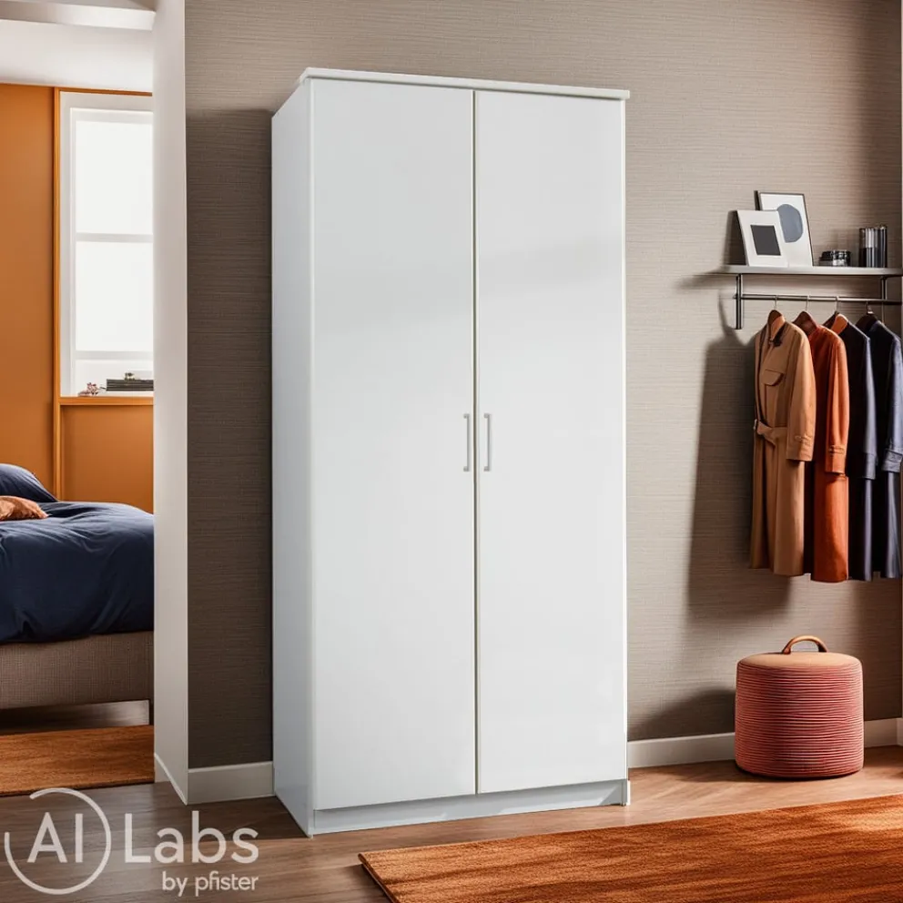 MID.YOU Drehtürenschrank Osaka-201 weiss Discount