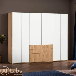 MAB Drehtürenschrank Primeart Stoos weiss Best