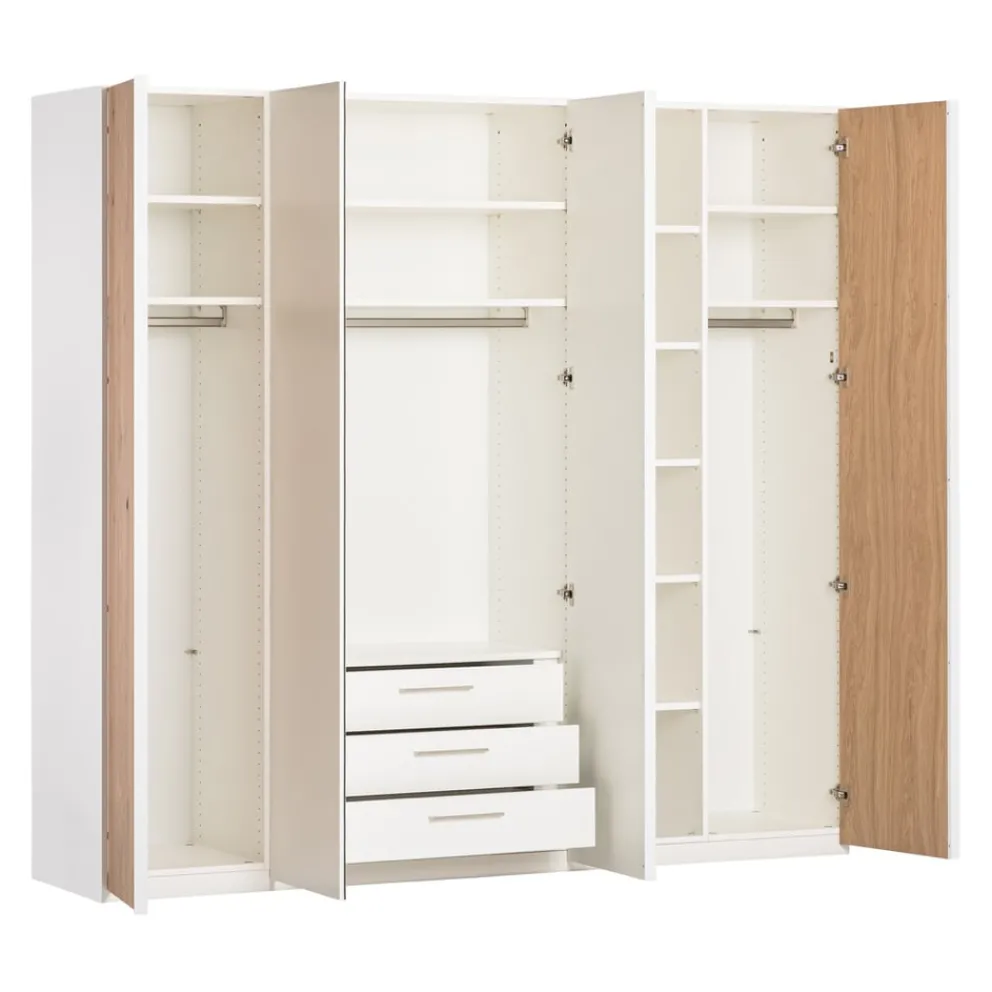 Dieter Knoll Drehtürenschrank Roomline eichefarbig, weiss Clearance