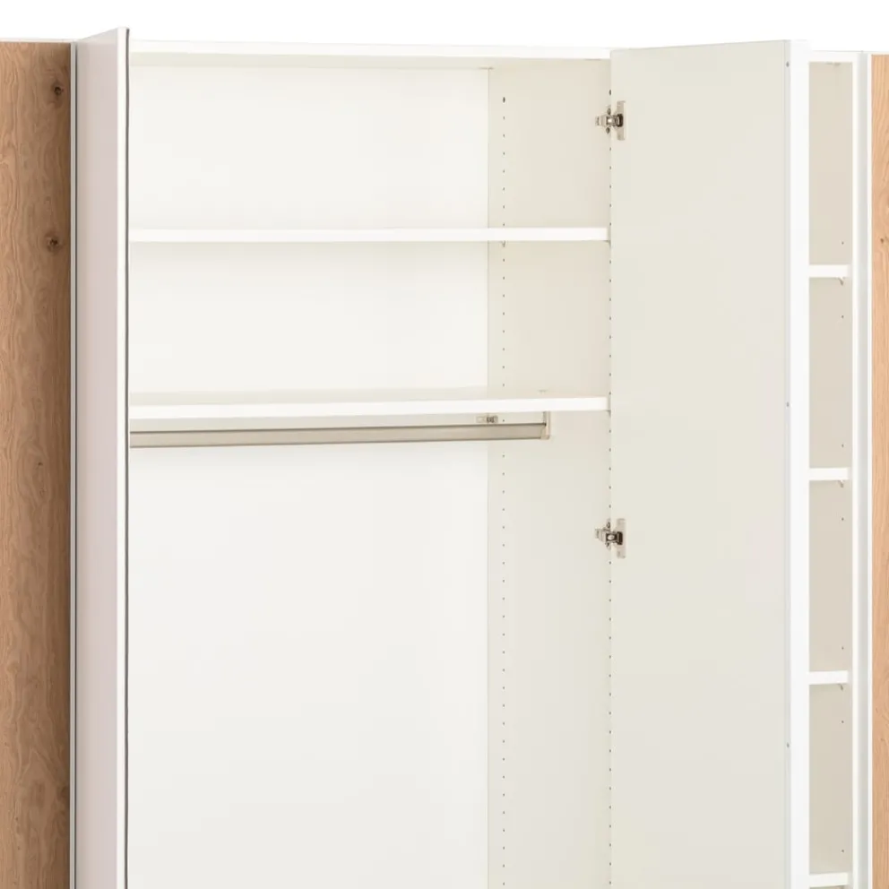 Dieter Knoll Drehtürenschrank Roomline eichefarbig, weiss Clearance