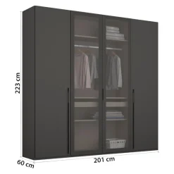 Novel Drehtürenschrank Skat Graphit Hot