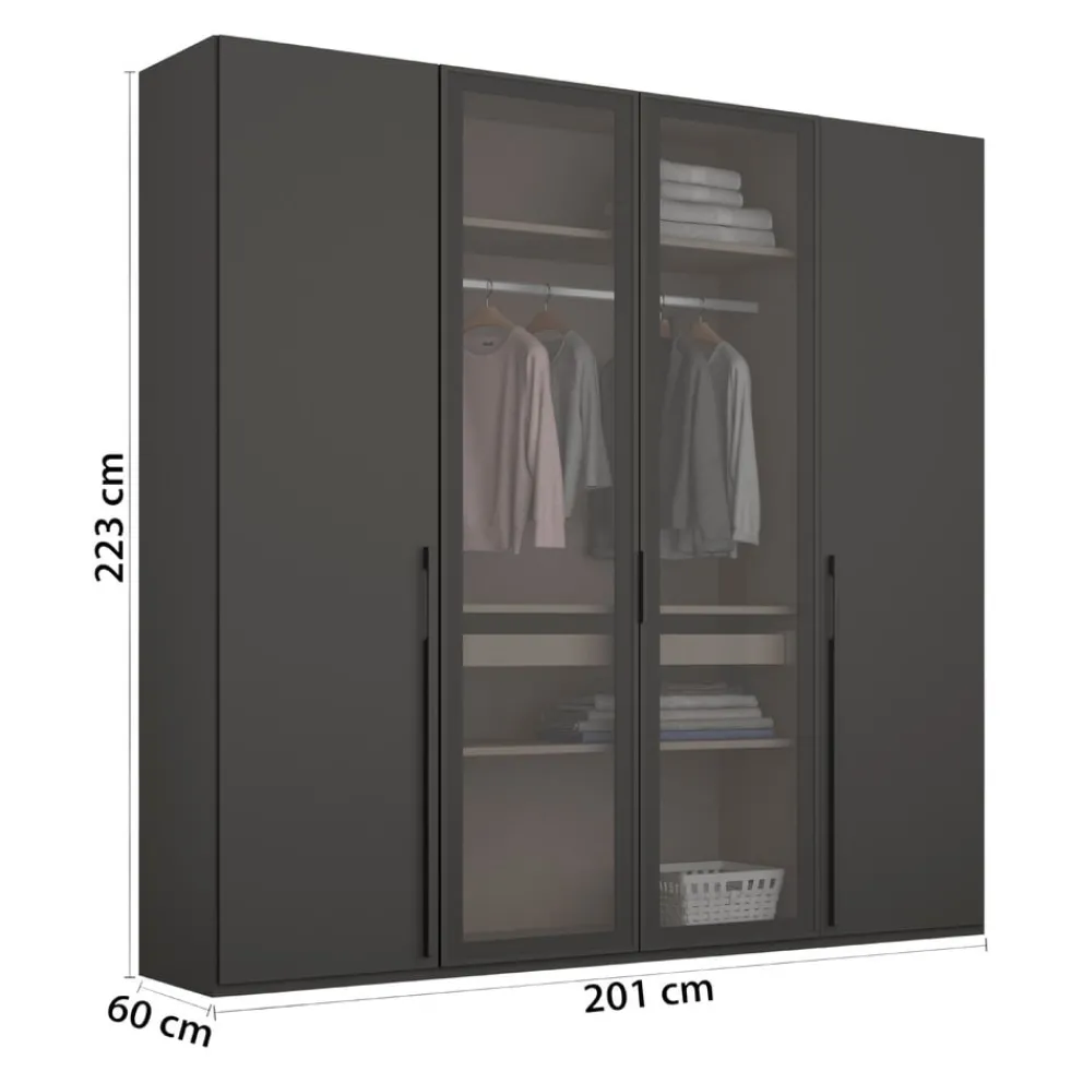 Novel Drehtürenschrank Skat Graphit Hot