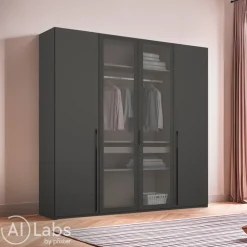 Novel Drehtürenschrank Skat Graphit Hot