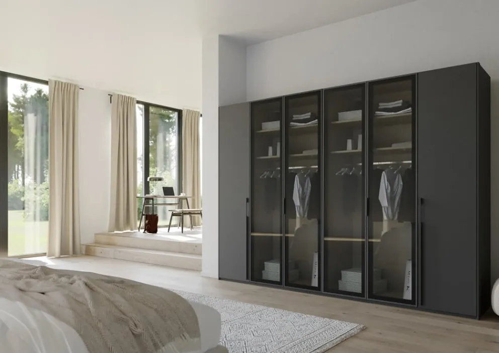 Novel Drehtürenschrank Skat Graphit Clearance