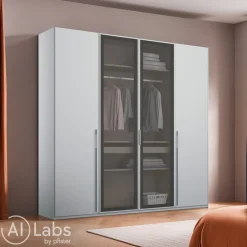 Novel Drehtürenschrank Skat Seidengrau Outlet