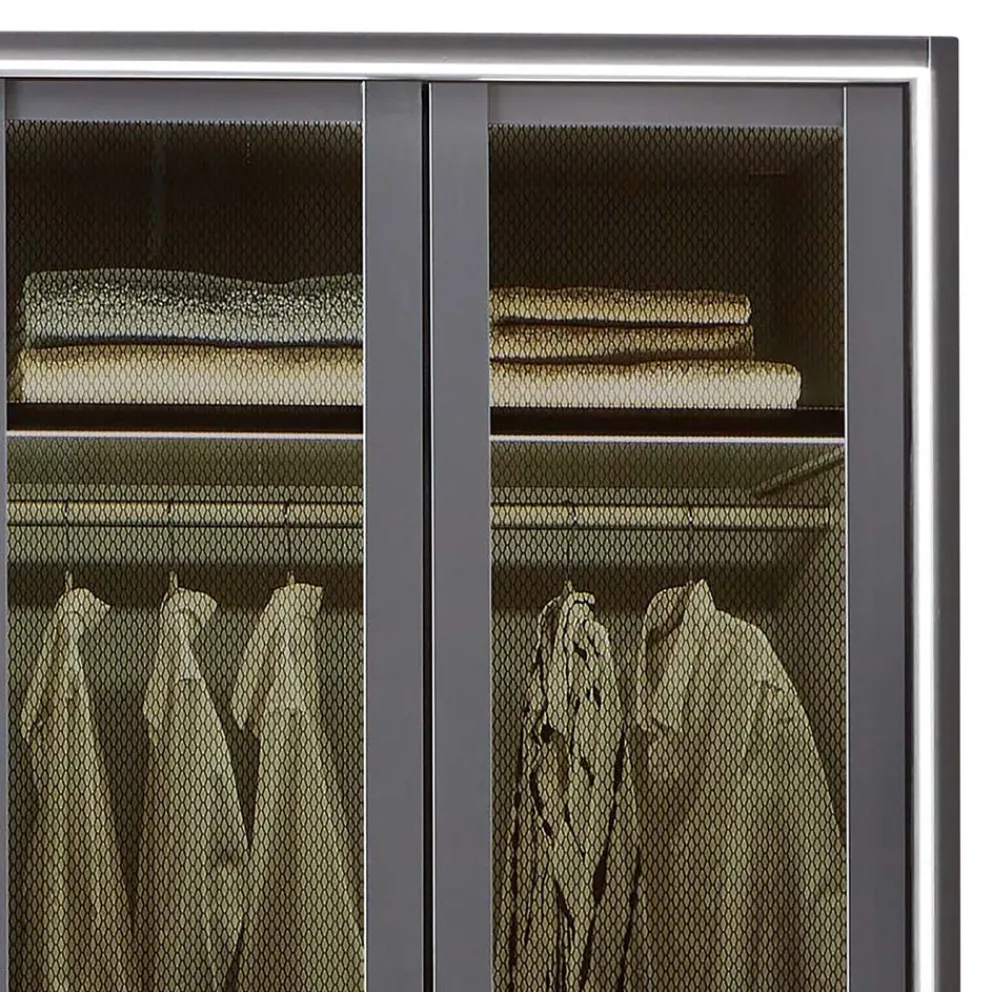 Novel Drehtürenschrank Split Graphit-Dekor