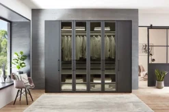 Novel Drehtürenschrank Split Graphit-Dekor Best